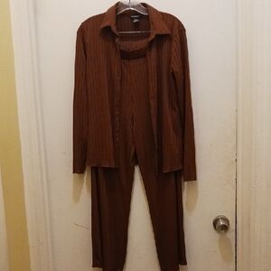 Brown Women's Pants & Jumpsuit Set
